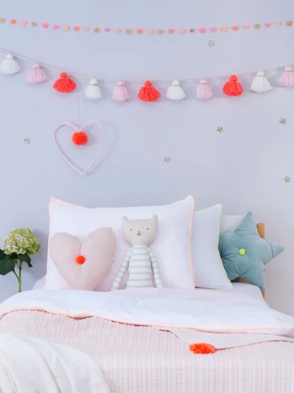Meri Meri Organic Cotton Pink Dot Pillow Cover